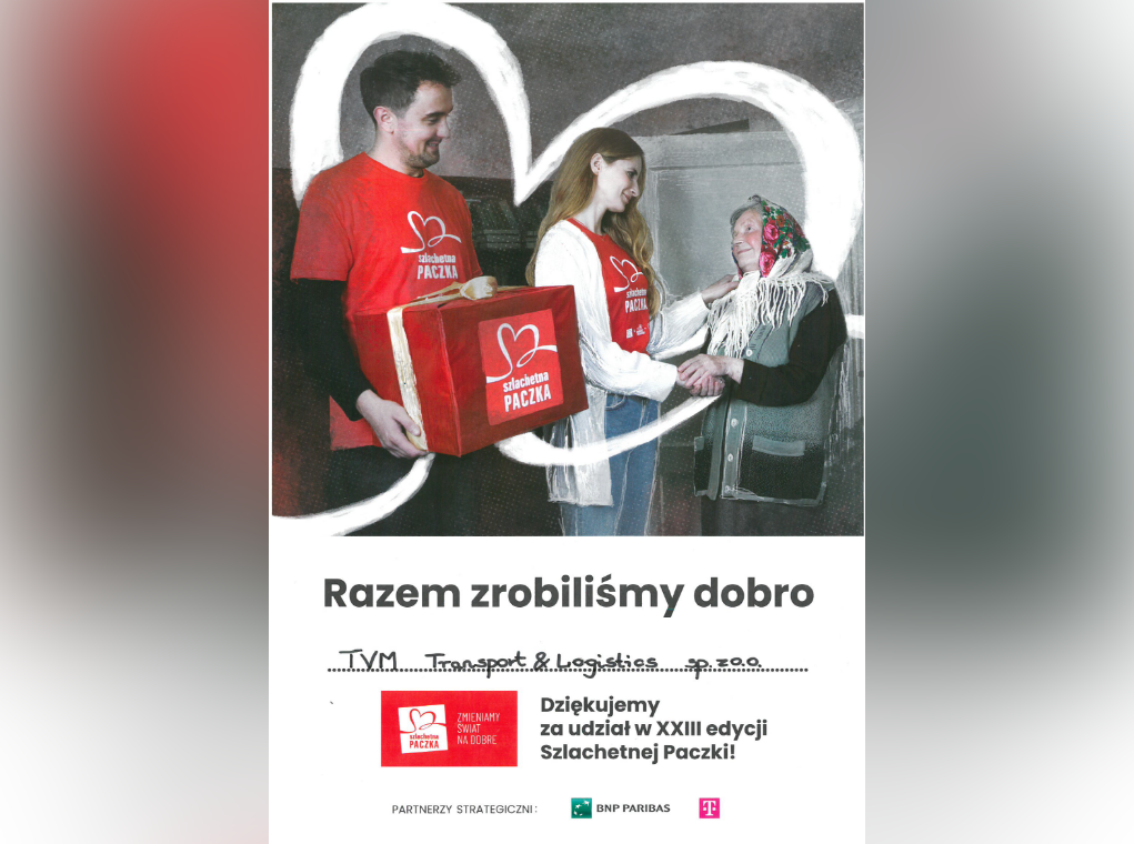 Otrzymaliśmy dyplom za wsparcie rodziny Pani Beaty
