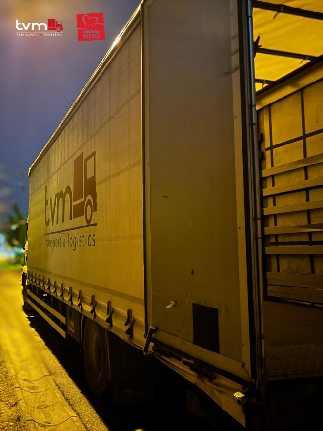 Samochód ciężarowy przydał się w transporcie darów